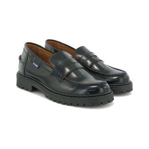 Atlanta Moccasin Aurea Leather Loafer, Black